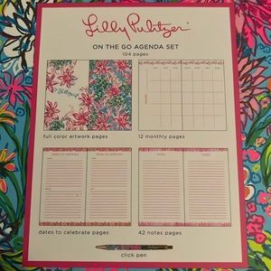 Lilly Pulitzer small agenda set